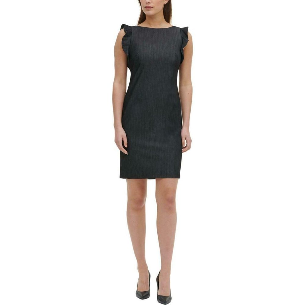 Calvin Klein Flutter Sleeves business dress